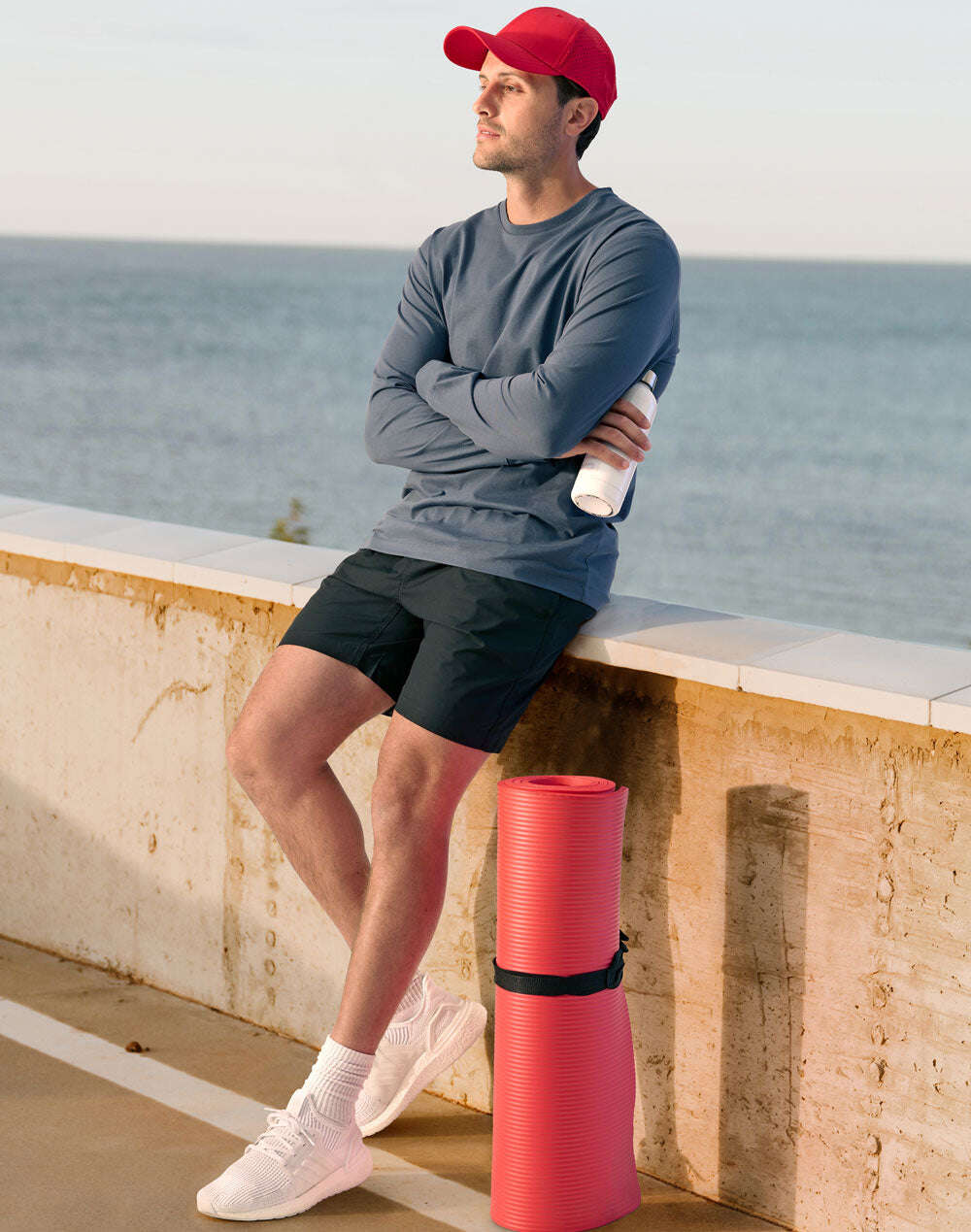 Mens Cotton Face  Tee Long Sleeve Premium - NS PROMO
