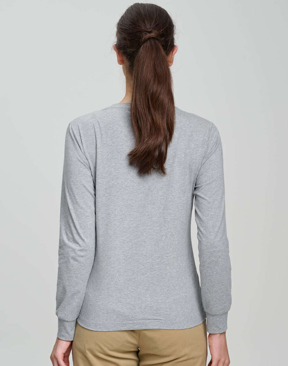 Ladies Cotton Face Tee Long Sleeve Premium - NS PROMO