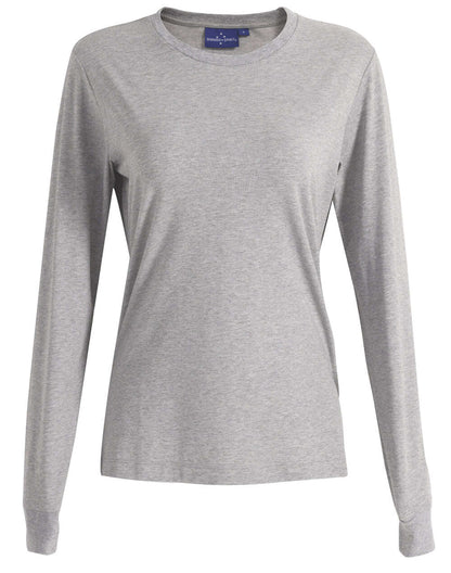 Ladies Cotton Face Tee Long Sleeve Premium - NS PROMO