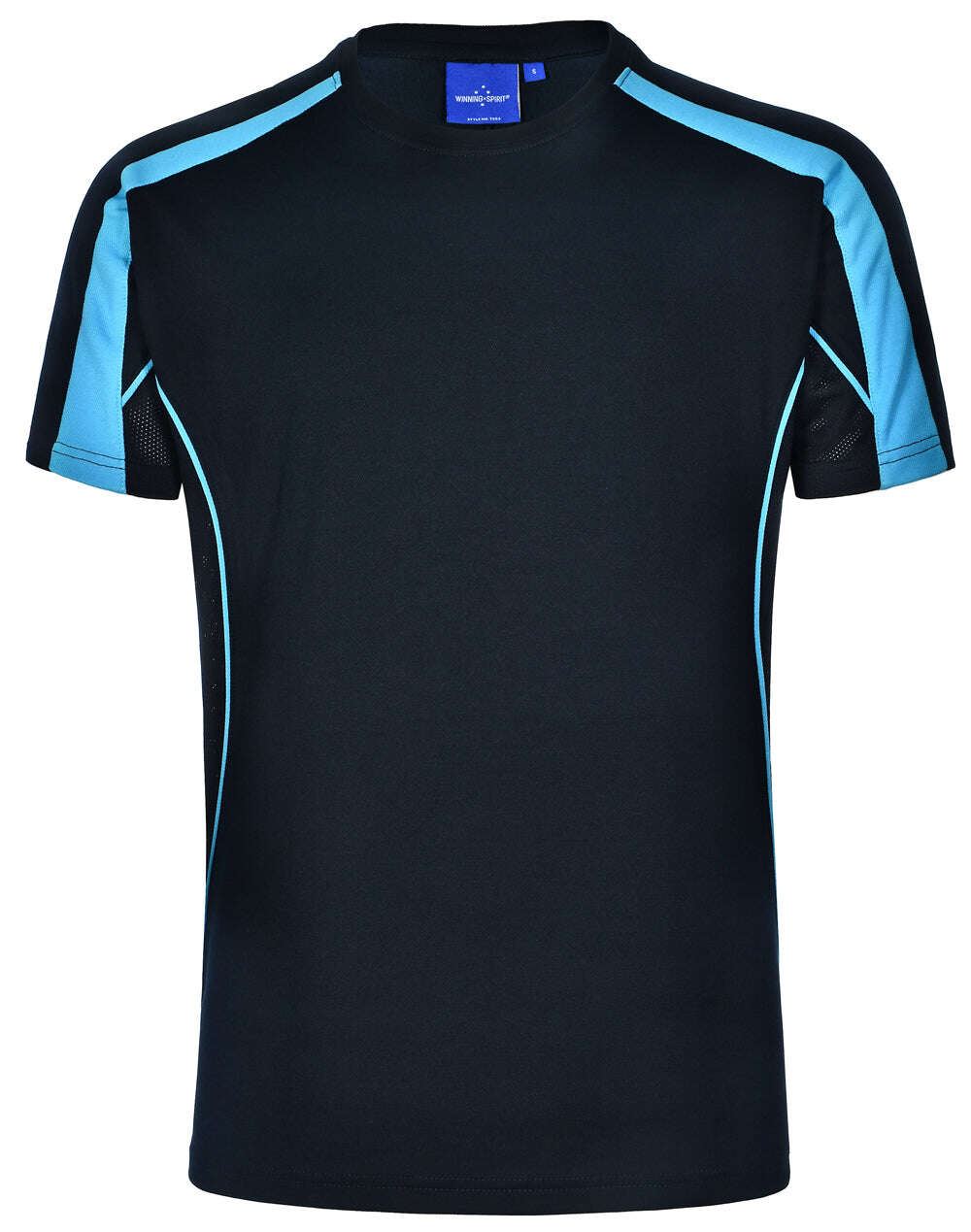Mens TrueDry T-Shirt Short Sleeve Contrast Panels Breathable Fabric Easy Fit - NS PROMO