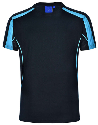 Mens TrueDry T-Shirt Short Sleeve Contrast Panels Breathable Fabric Easy Fit - NS PROMO