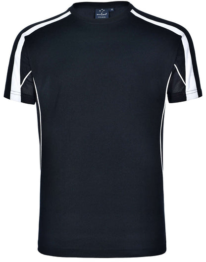 Mens TrueDry T-Shirt Short Sleeve Contrast Panels Breathable Fabric Easy Fit - NS PROMO