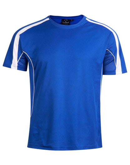 Mens TrueDry T-Shirt Short Sleeve Contrast Panels Breathable Fabric Easy Fit - NS PROMO