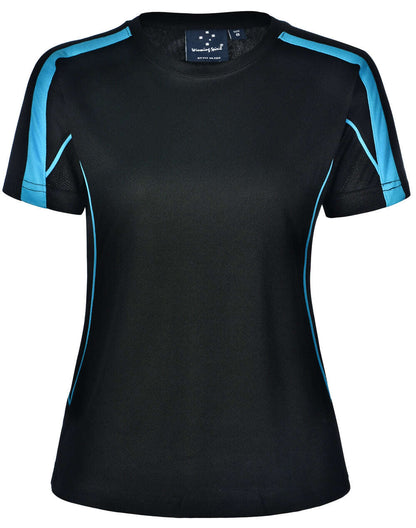 Ladies TrueDry Tee Shirt Short Sleeve Modern Fit Contrast Panel - NS PROMO