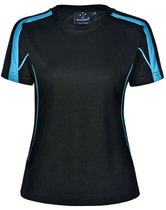 Ladies TrueDry Tee Shirt Short Sleeve Modern Fit Contrast Panel - NS PROMO