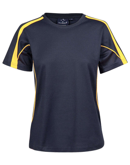 Ladies TrueDry Tee Shirt Short Sleeve Modern Fit Contrast Panel - NS PROMO