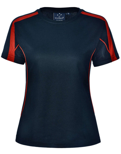 Ladies TrueDry Tee Shirt Short Sleeve Modern Fit Contrast Panel - NS PROMO