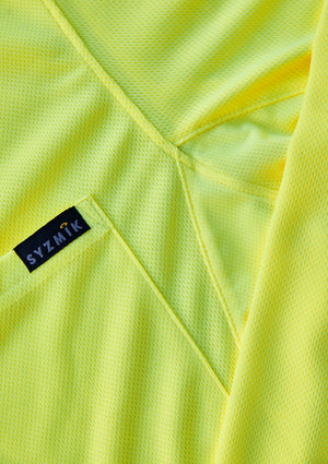 Mens Hi Vis Flux Long Sleeve Polo