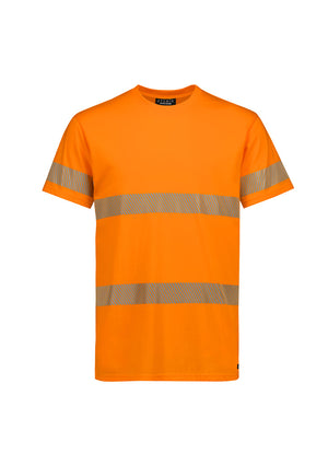 Mens Hi Vis Segmented Tape Cotton Tee