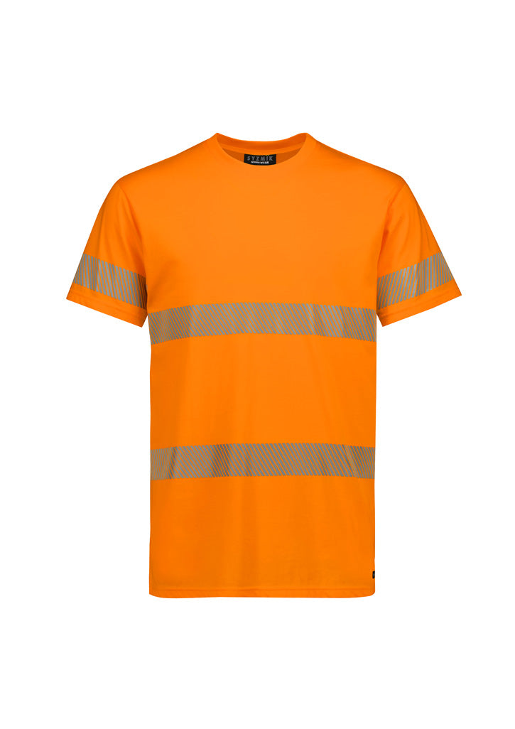 Mens Hi Vis Segmented Tape Cotton Tee