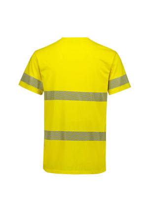 Mens Hi Vis Segmented Tape Cotton Tee