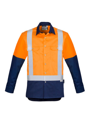 Mens Industrial Long Sleeve Shirt - Shoulder Taped