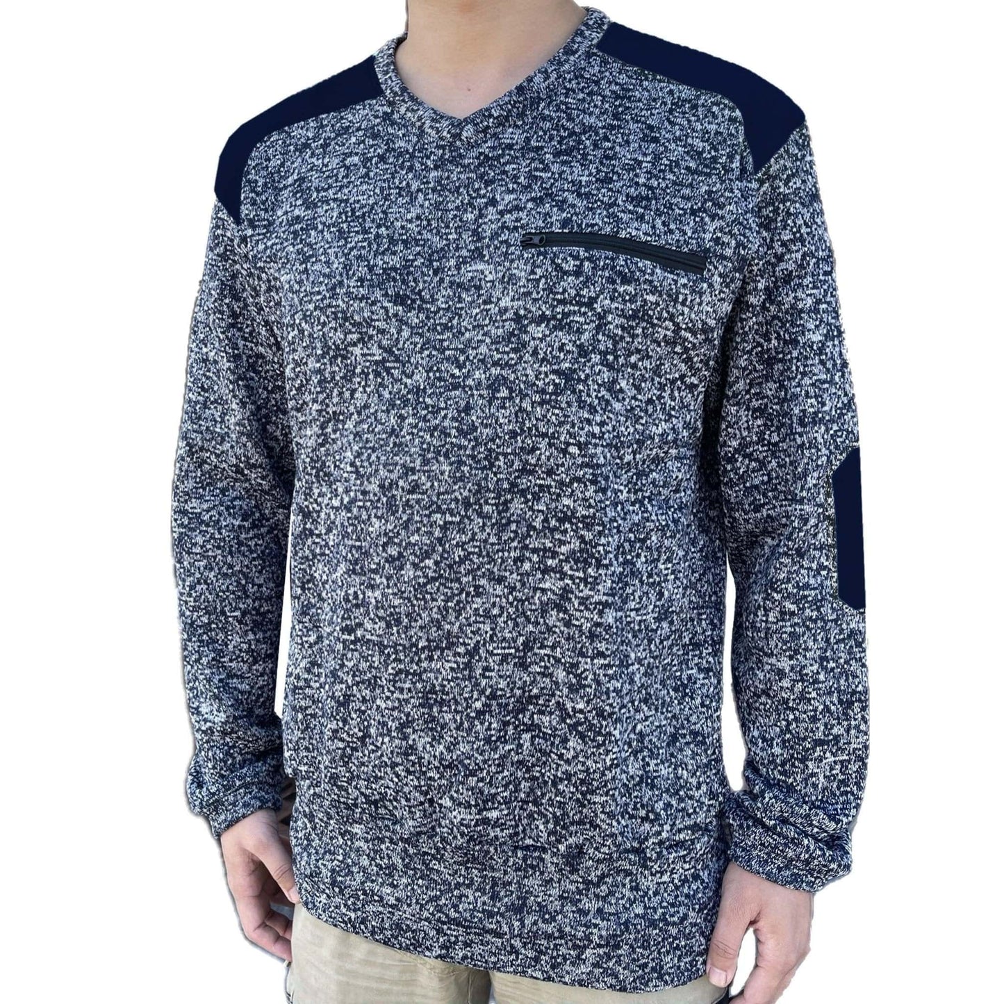 Big Bee Crew Hi Vis Jumper, Marle Fleece Work Sweatshirts - Big Bee