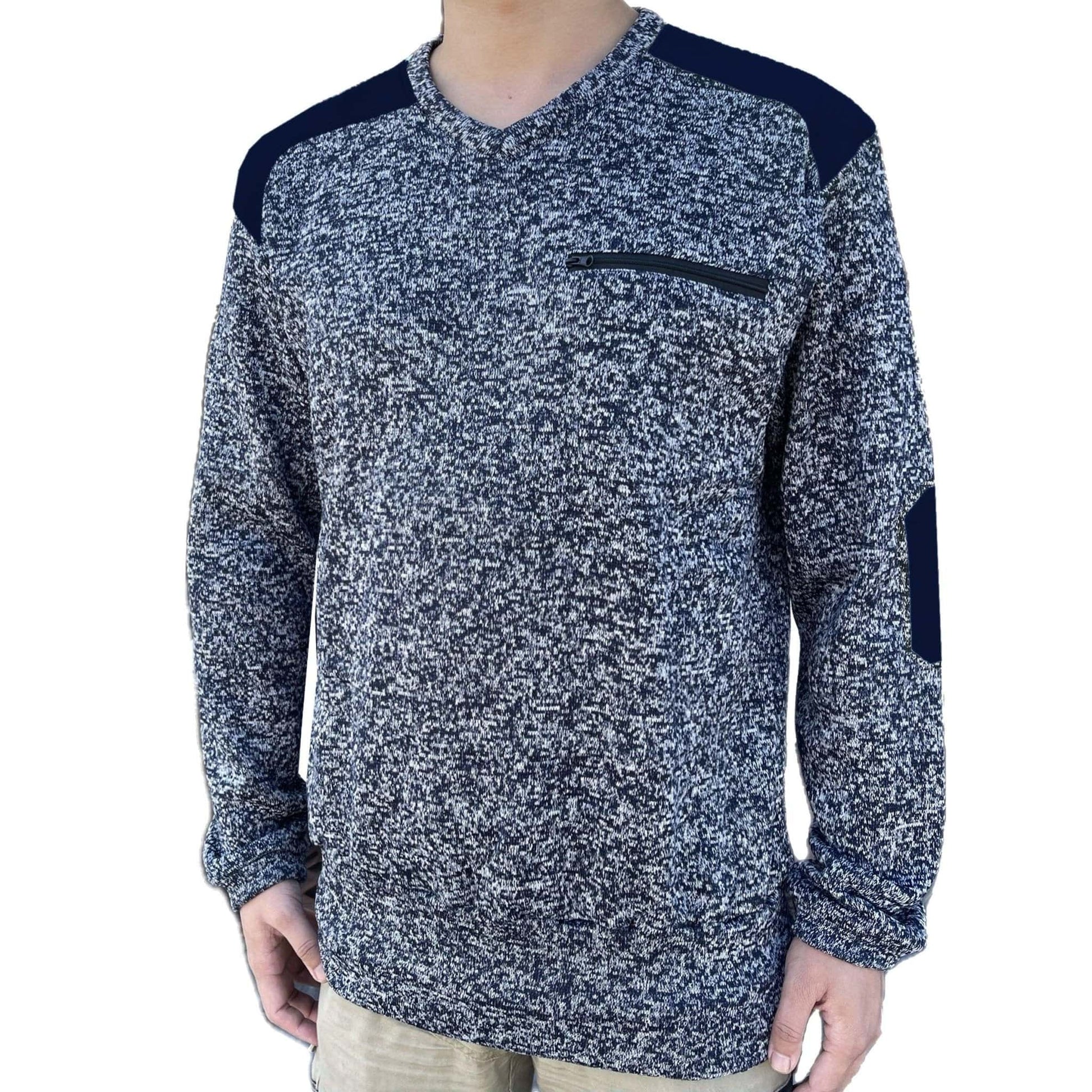 Big Bee Crew Hi Vis Jumper, Marle Fleece Work Sweatshirts - Big Bee