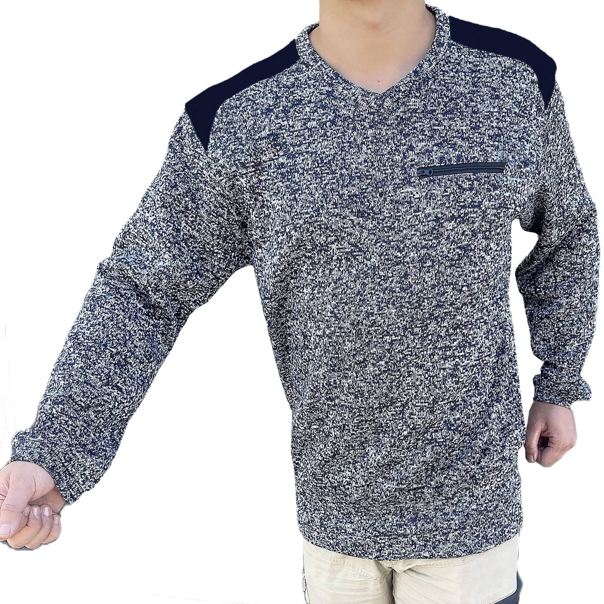 Big Bee Crew Hi Vis Jumper, Marle Fleece Work Sweatshirts - Big Bee