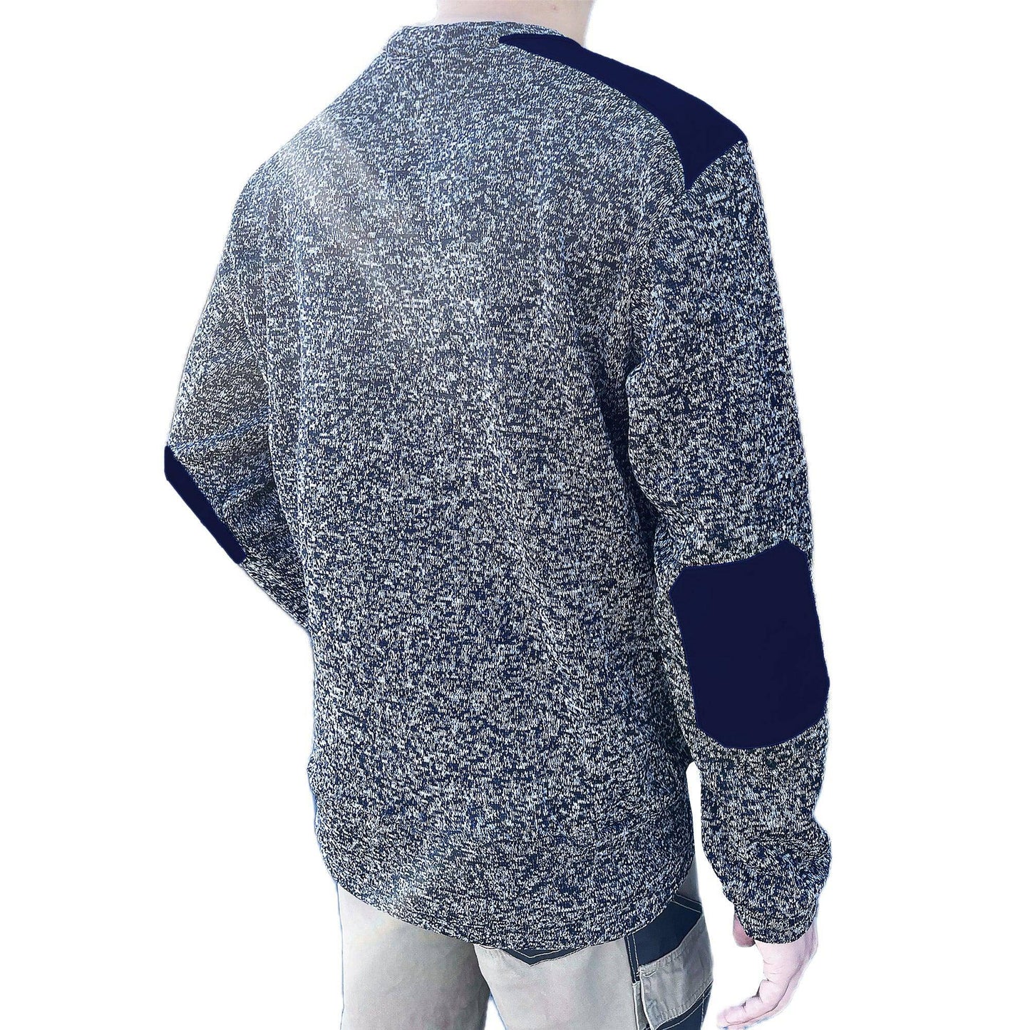 Big Bee Crew Hi Vis Jumper, Marle Fleece Work Sweatshirts - Big Bee