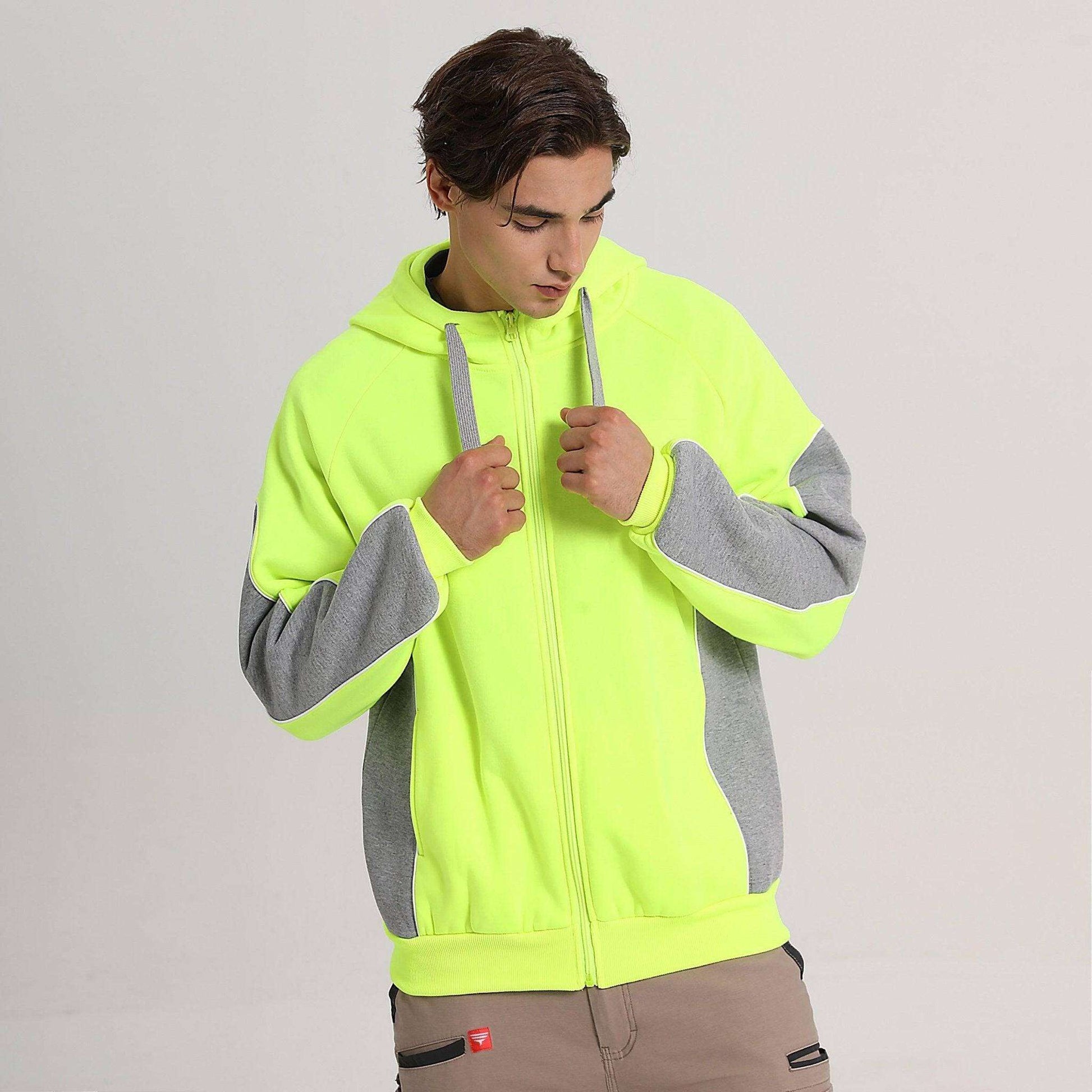 Big Bee Hi Vis Hoodie, Zip Up Work Jumper - Big Bee