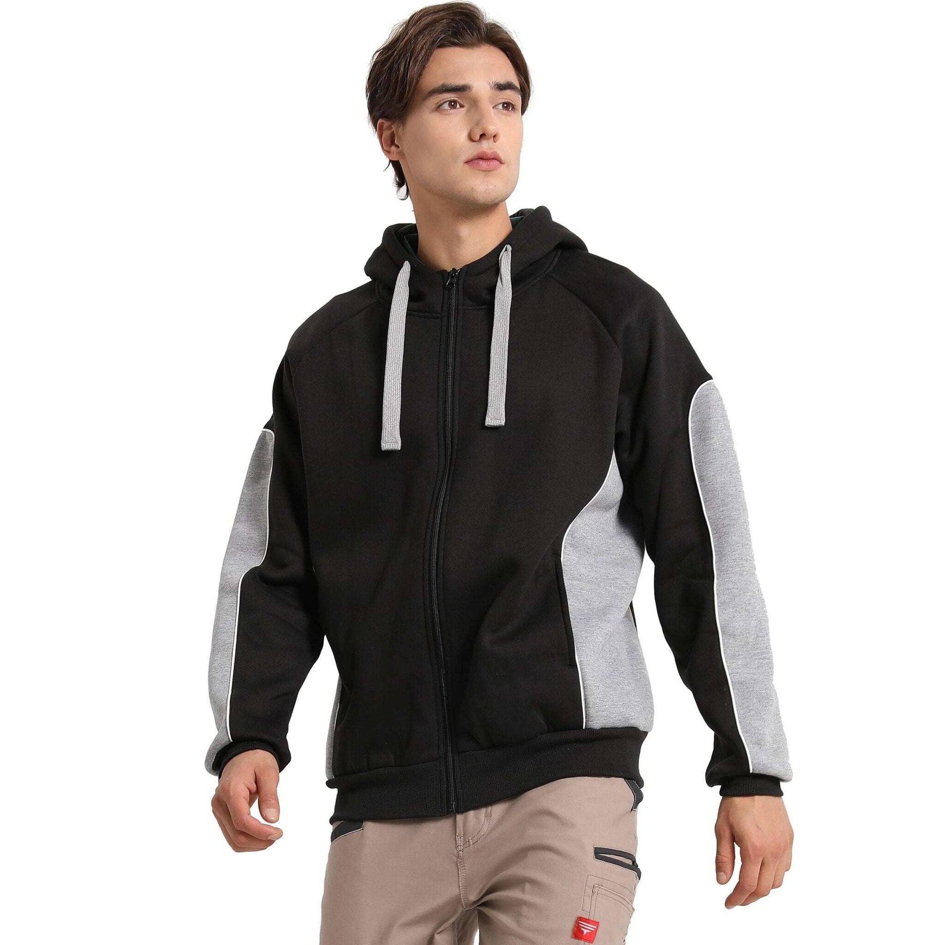 Big BEE Pioneer Hoodie Jumper Full Zip Panel Piping - Big Bee