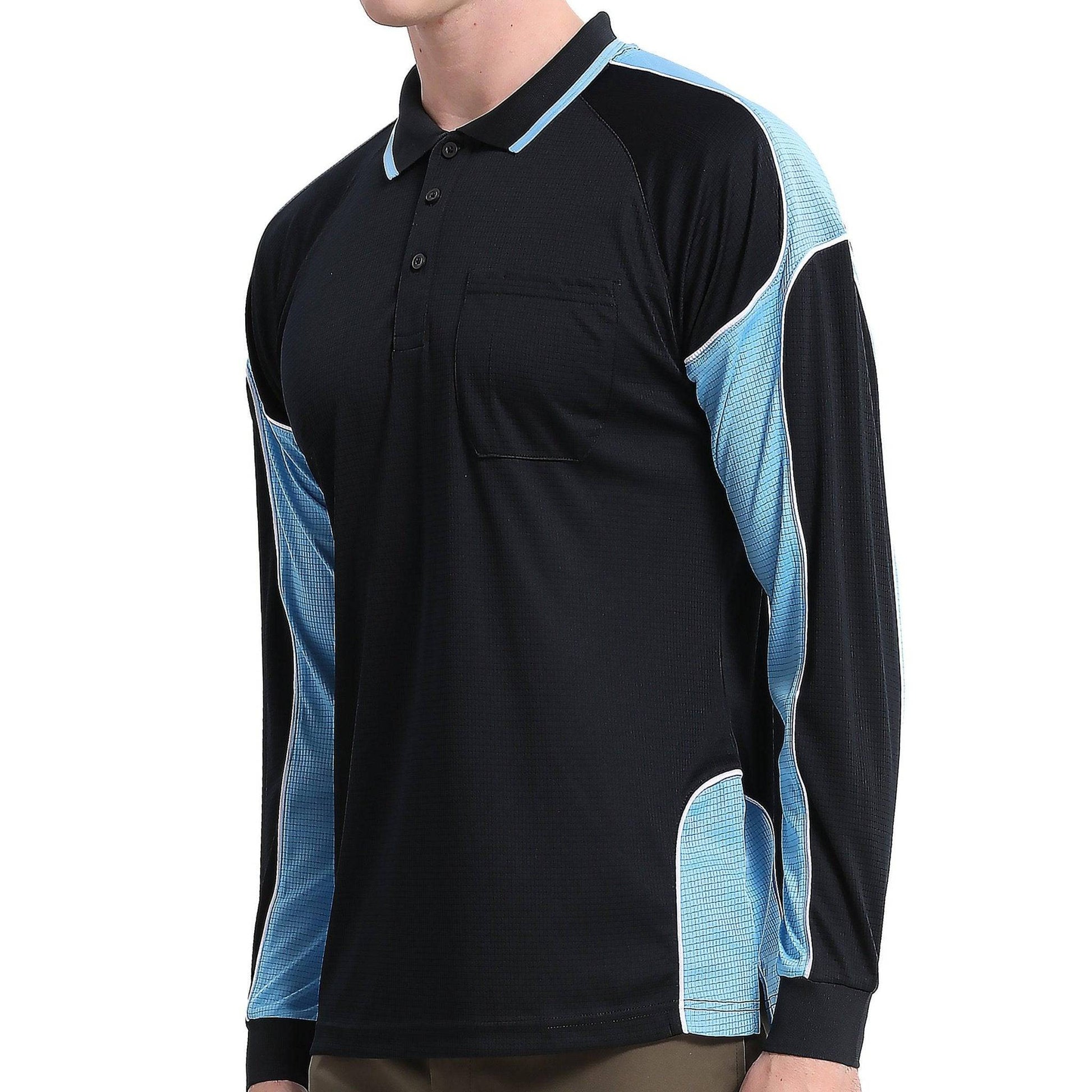 Big Bee PANEL Mens Polo Shirts, Long Sleeve - Big Bee