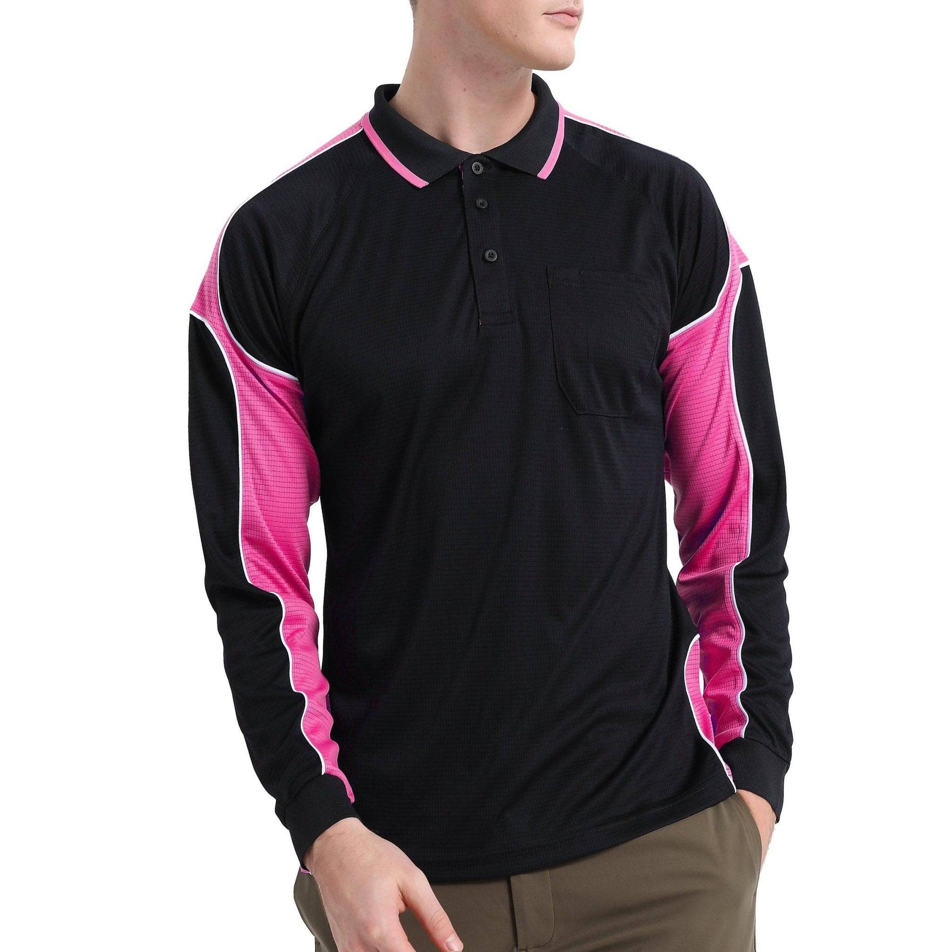Big Bee PANEL Mens Polo Shirts, Long Sleeve - Big Bee