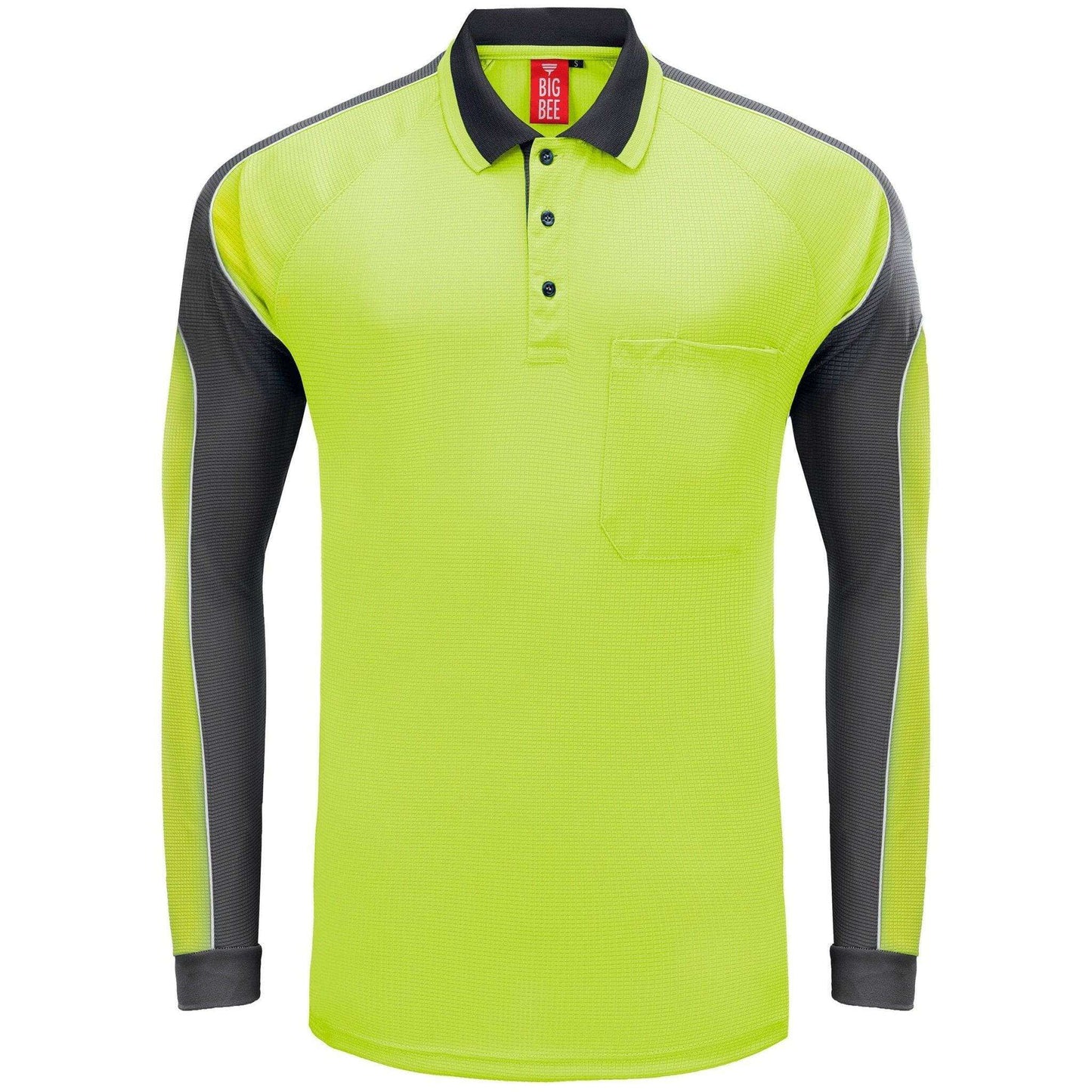 Big Bee PANEL Mens Polo Shirts, Long Sleeve - Big Bee