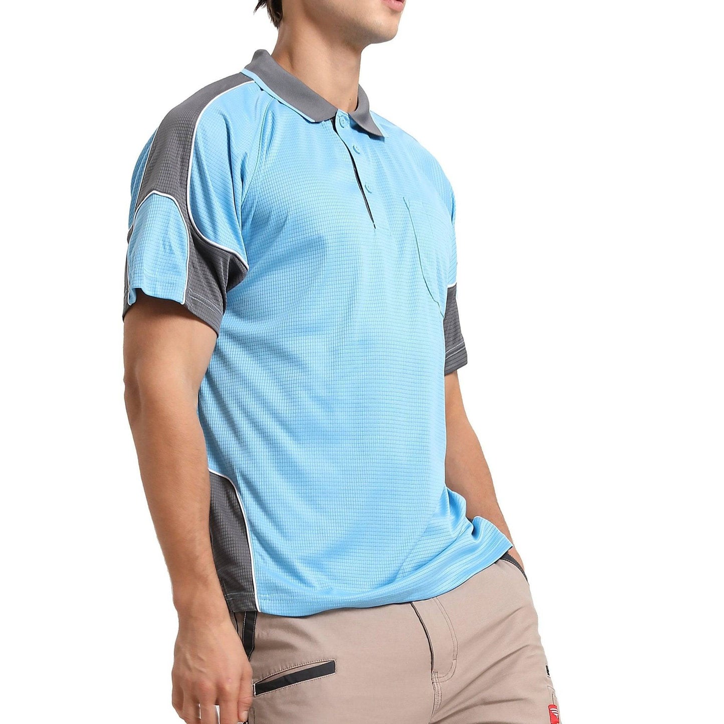Big Bee PANEL Mens Polo Shirts, Short Sleeve - Big Bee