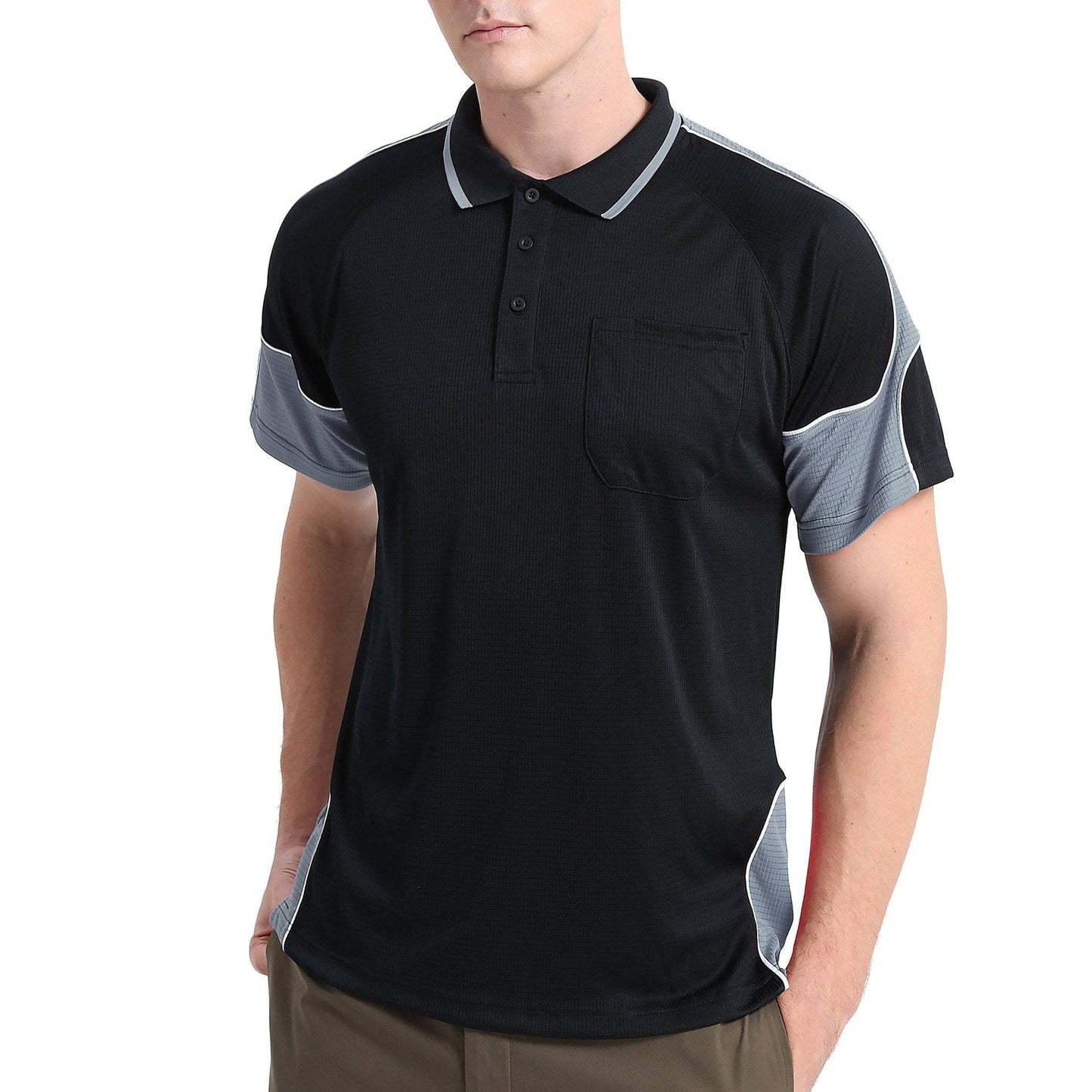 Big Bee PANEL Mens Polo Shirts, Short Sleeve - Big Bee