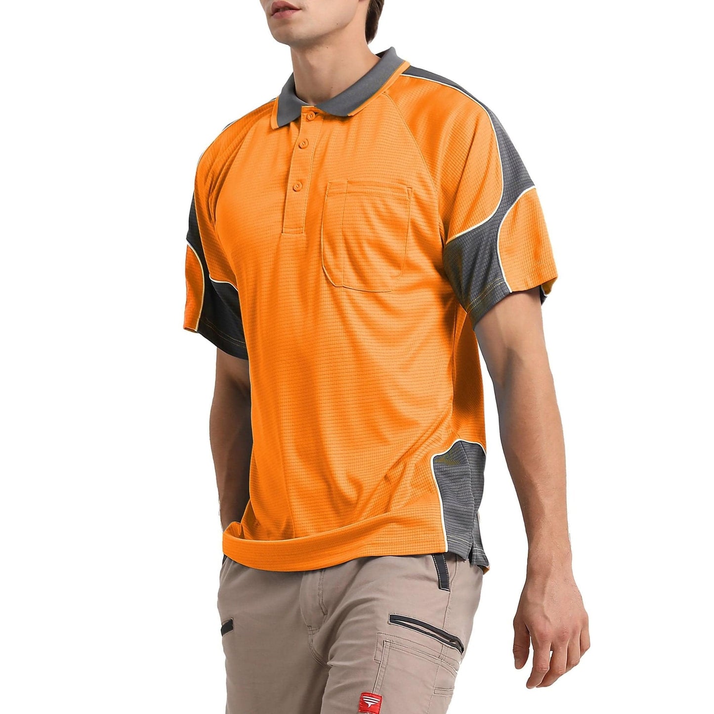 Big Bee PANEL Mens Polo Shirts, Short Sleeve - Big Bee