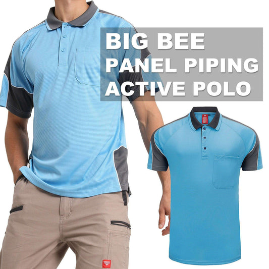 Big Bee PANEL Hi Vis Polo Shirts, Short Sleeve - Big Bee