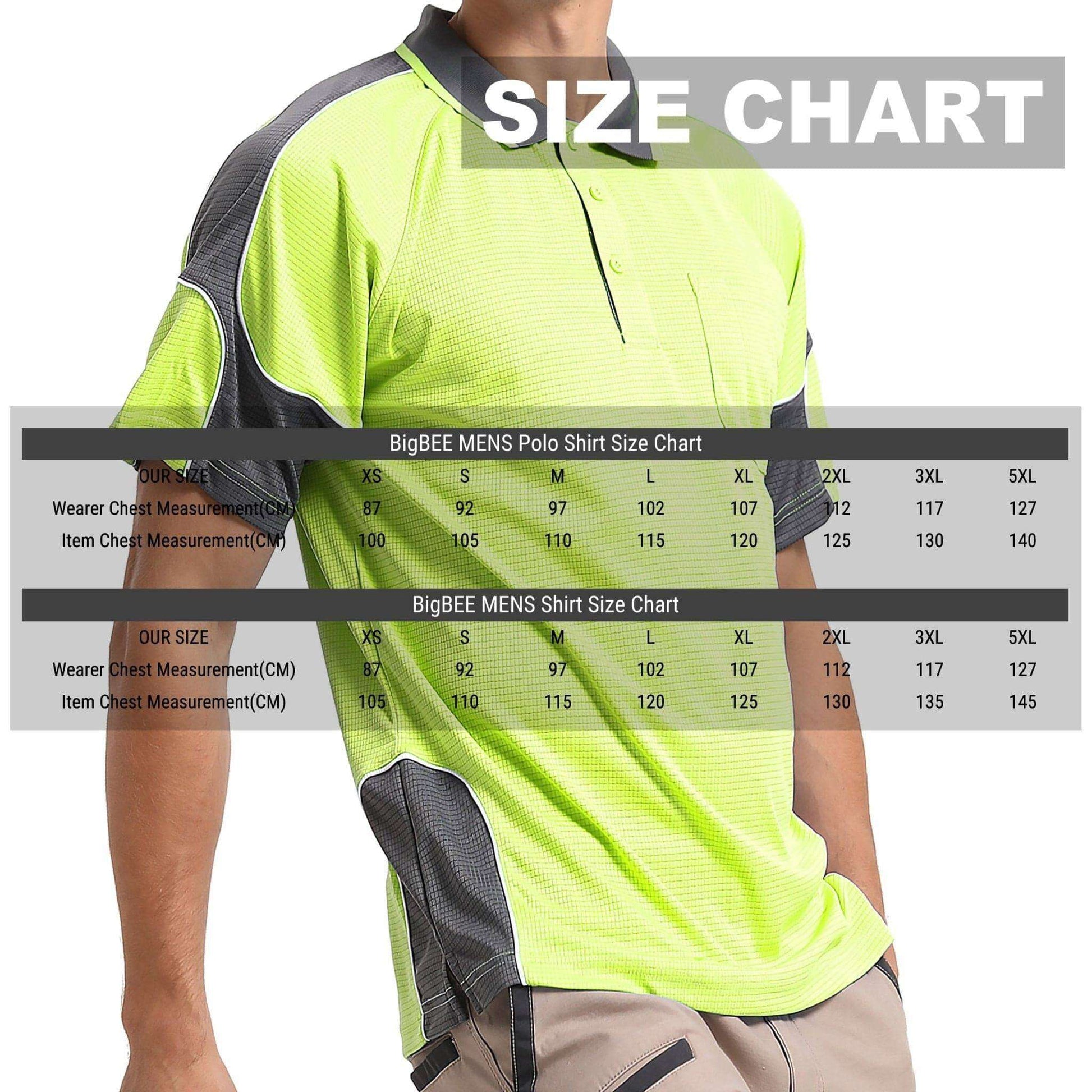 Big Bee PANEL Hi Vis Polo Shirts, Short Sleeve - Big Bee