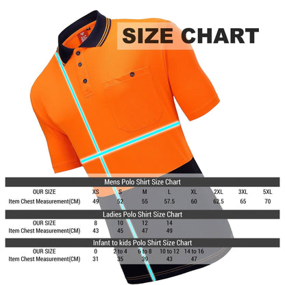 Big Bee Mens Hi Vis Polo Shirts, Long Sleeve - Big Bee