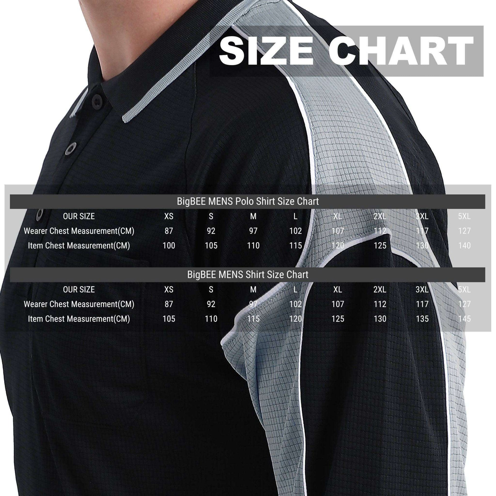 Big Bee PANEL Hi Vis Polo Shirts, Long Sleeve - Big Bee