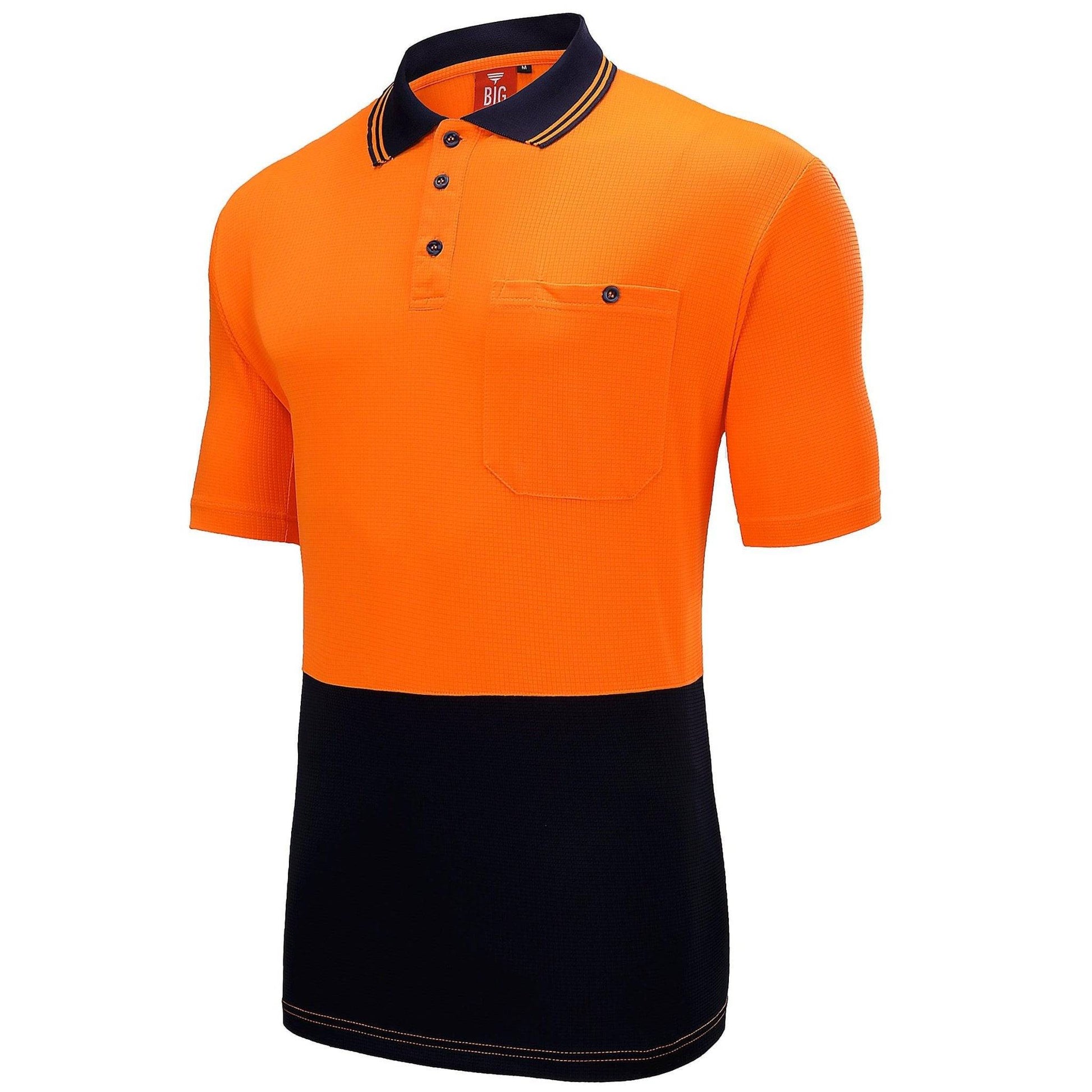 Big Bee Mens Hi Vis Polo Shirts, Short Sleeve - Big Bee