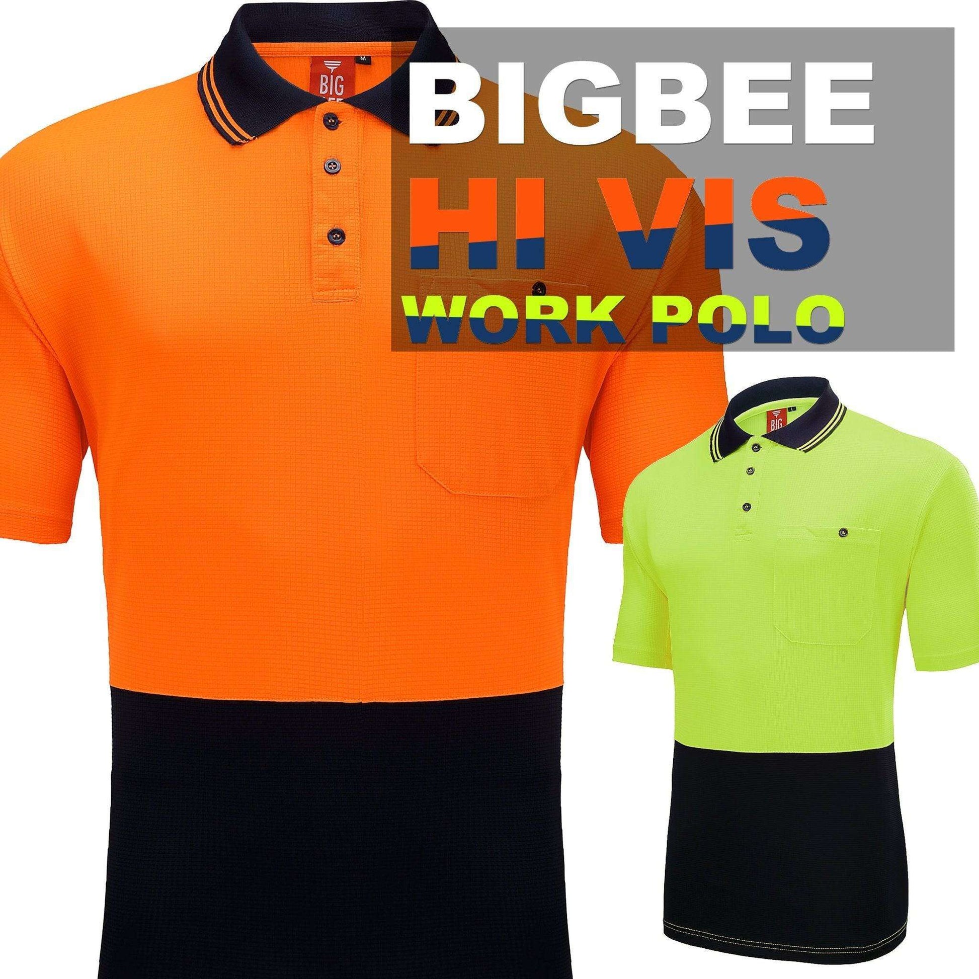 Big Bee Ladies Hi-Vis Polo Shirts, Long Sleeve - Big Bee