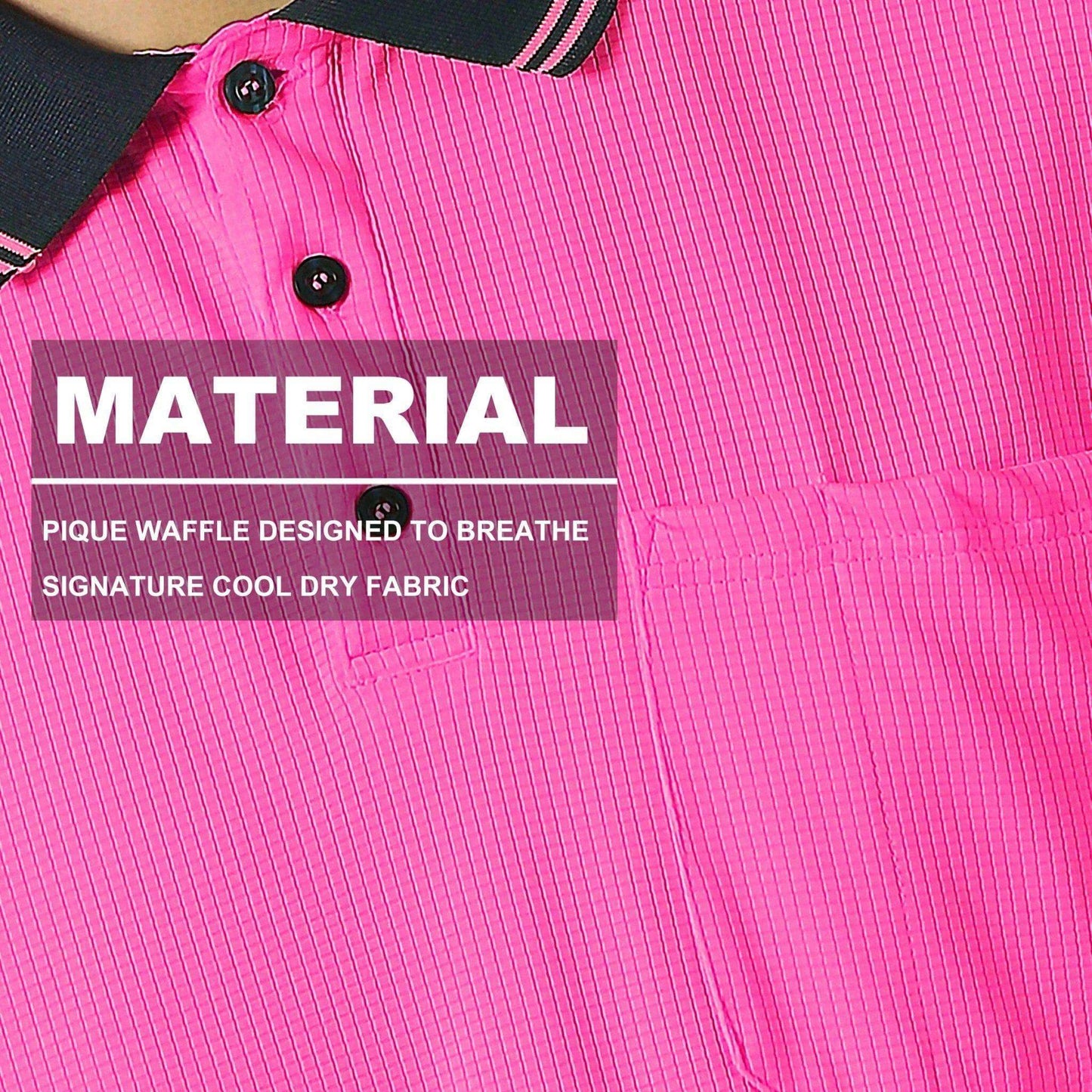 Big Bee Ladies Hi-Vis Polo Shirts, Long Sleeve - Big Bee