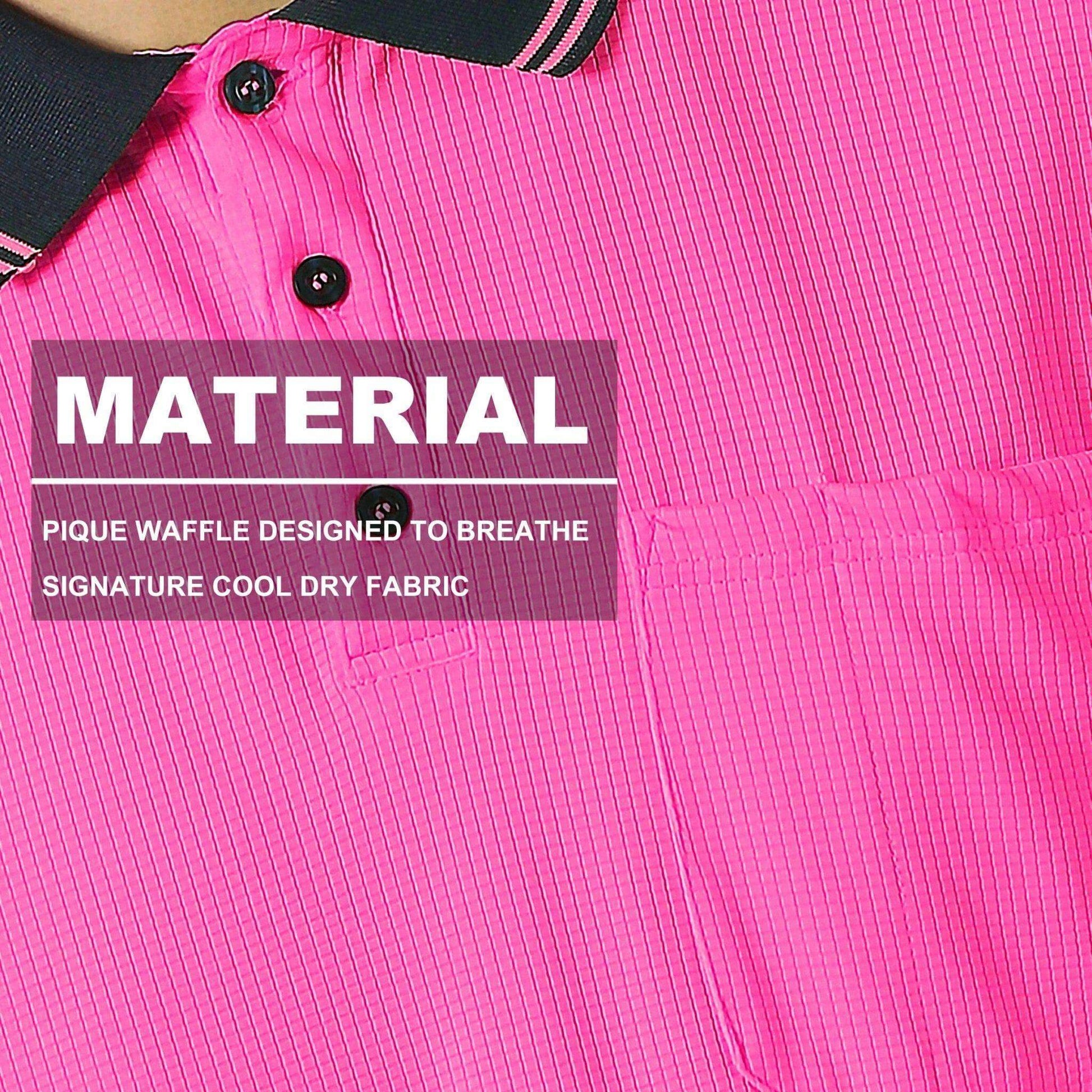 Big Bee Ladies Hi-Vis Polo Shirts, Long Sleeve - Big Bee