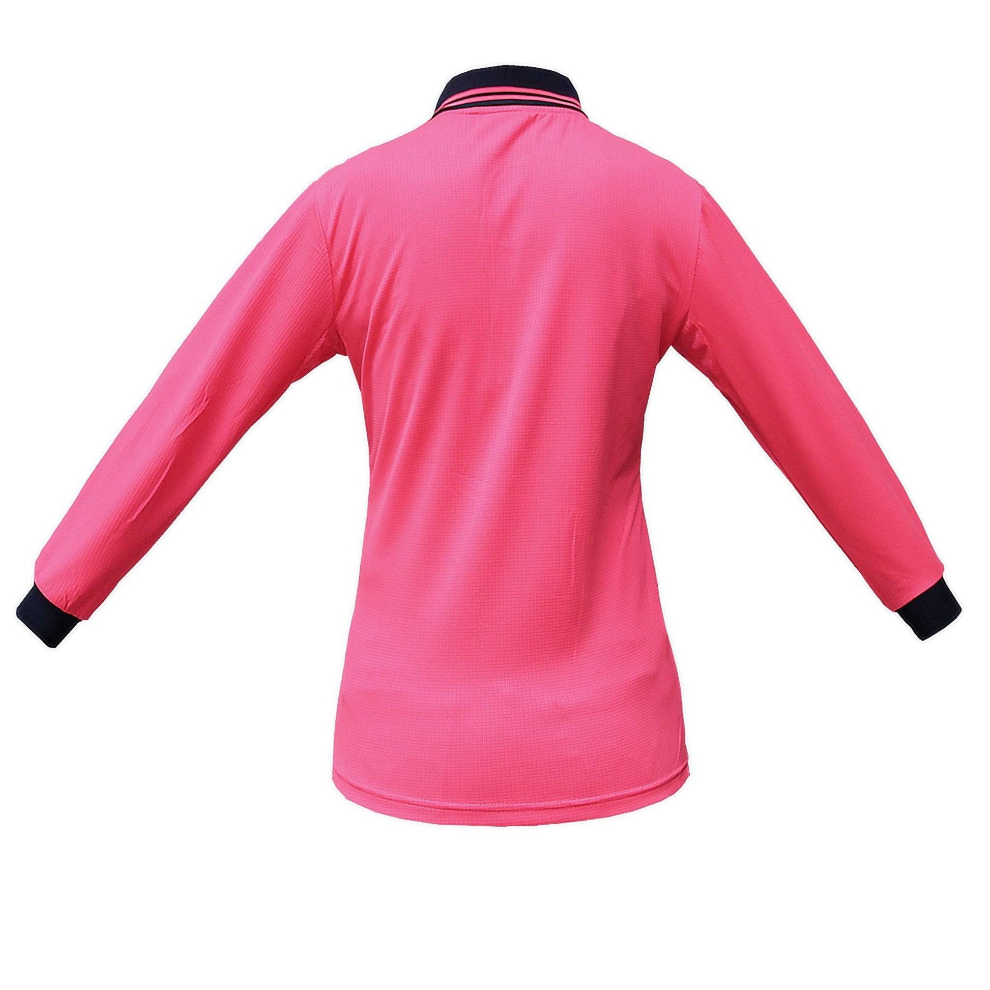 Big Bee Ladies Hi-Vis Polo Shirts, Long Sleeve - Big Bee