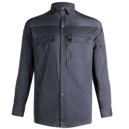 Big Bee ZIP Mens Work Shirts, Stretch Cotton - Big Bee
