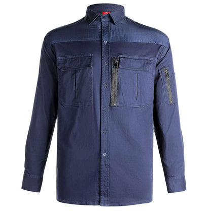 Big Bee ZIP Mens Work Shirts, Stretch Cotton - Big Bee