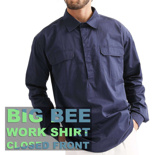 Big Bee CLOSED FRONT Work Shirts, Lightweight Cotton - Big Bee