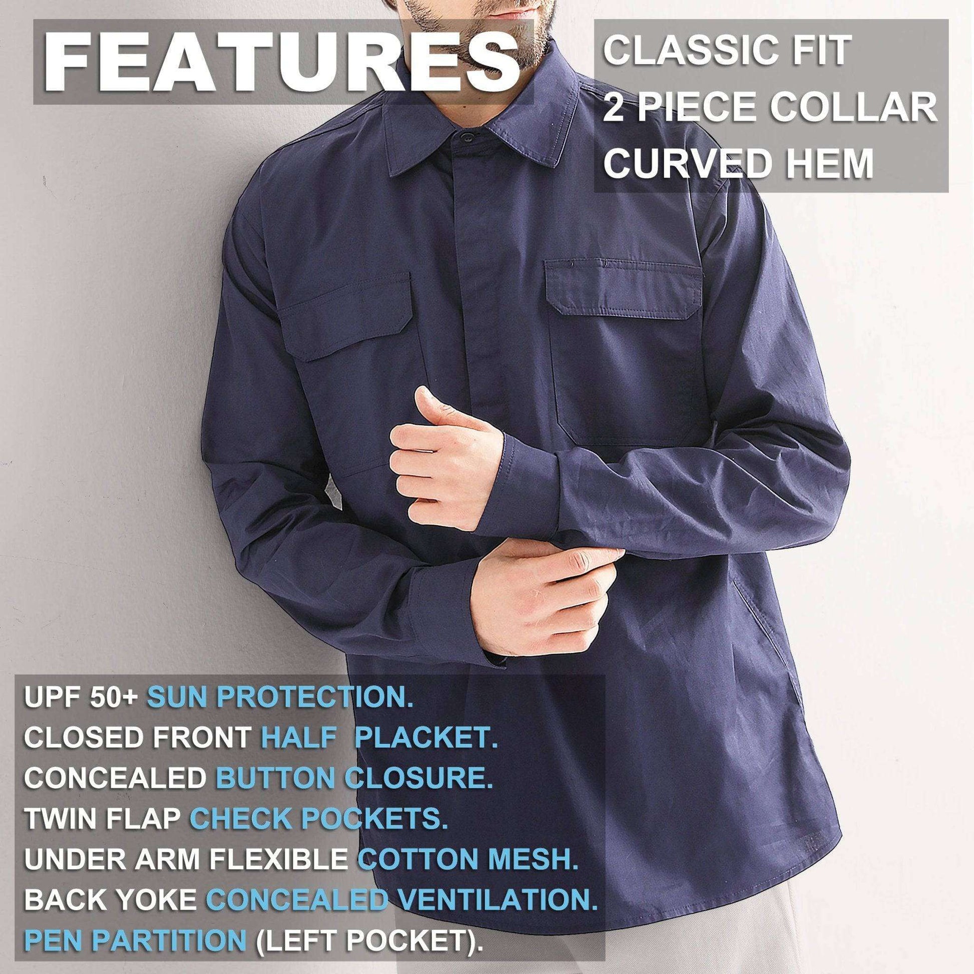Big Bee CLOSED FRONT Work Shirts, Lightweight Cotton - Big Bee
