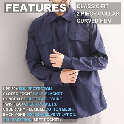 Big Bee CLOSED FRONT Work Shirts, Lightweight Cotton - Big Bee