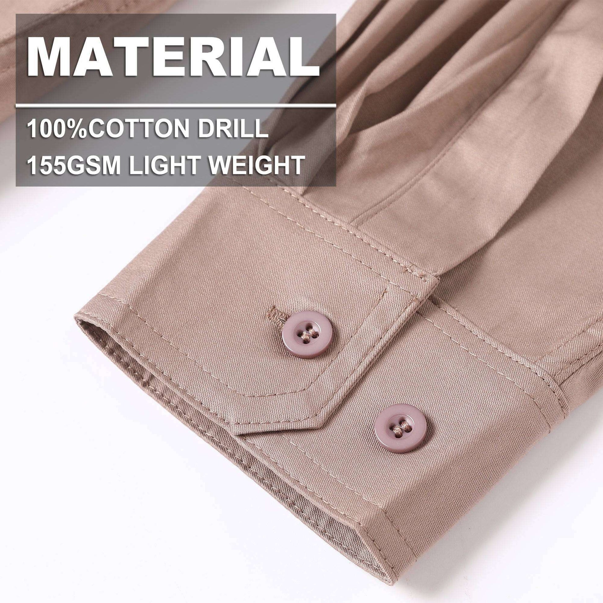 Big Bee CLOSED FRONT Work Shirts, Lightweight Cotton - Big Bee