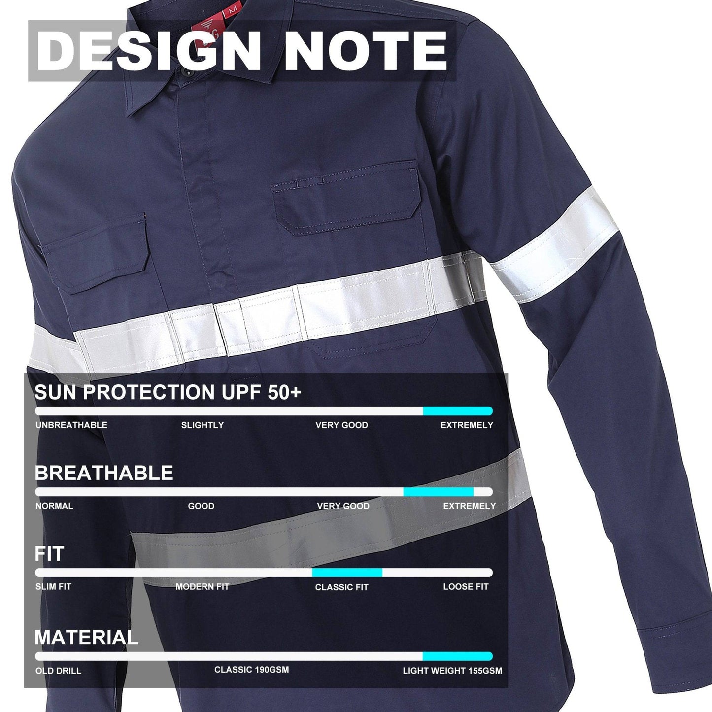 Big Bee CLOSED FRONT Work Shirts, Lightweight Cotton - Big Bee