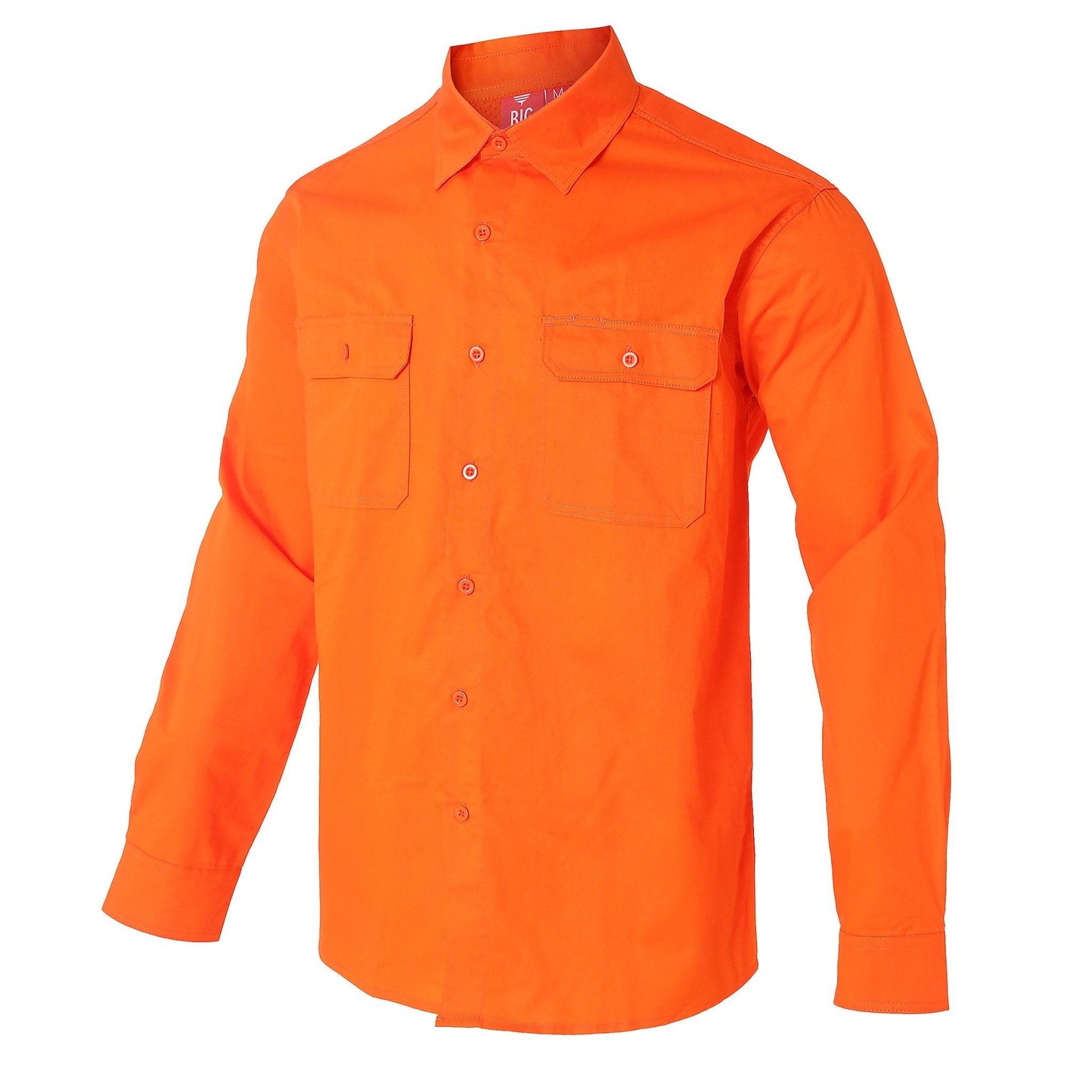 Big Bee Mens Work Shirts Lightweight Cotton, Traditional Workwear - Big Bee