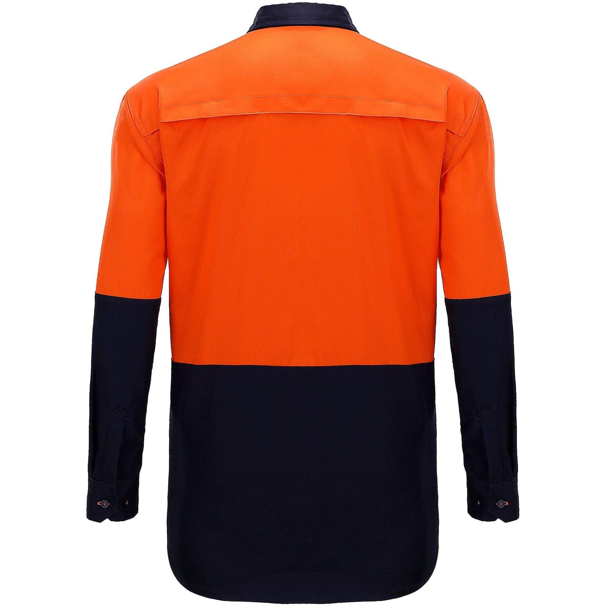Big Bee Men's Hi Vis Shirts, Long Sleeve Safety Work Top - Big Bee