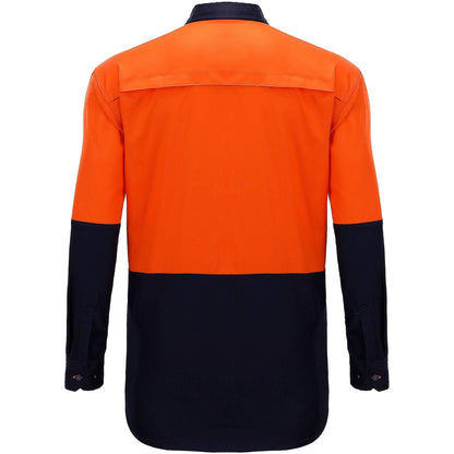 Big Bee Men's Hi Vis Shirts, Long Sleeve Safety Work Top - Big Bee