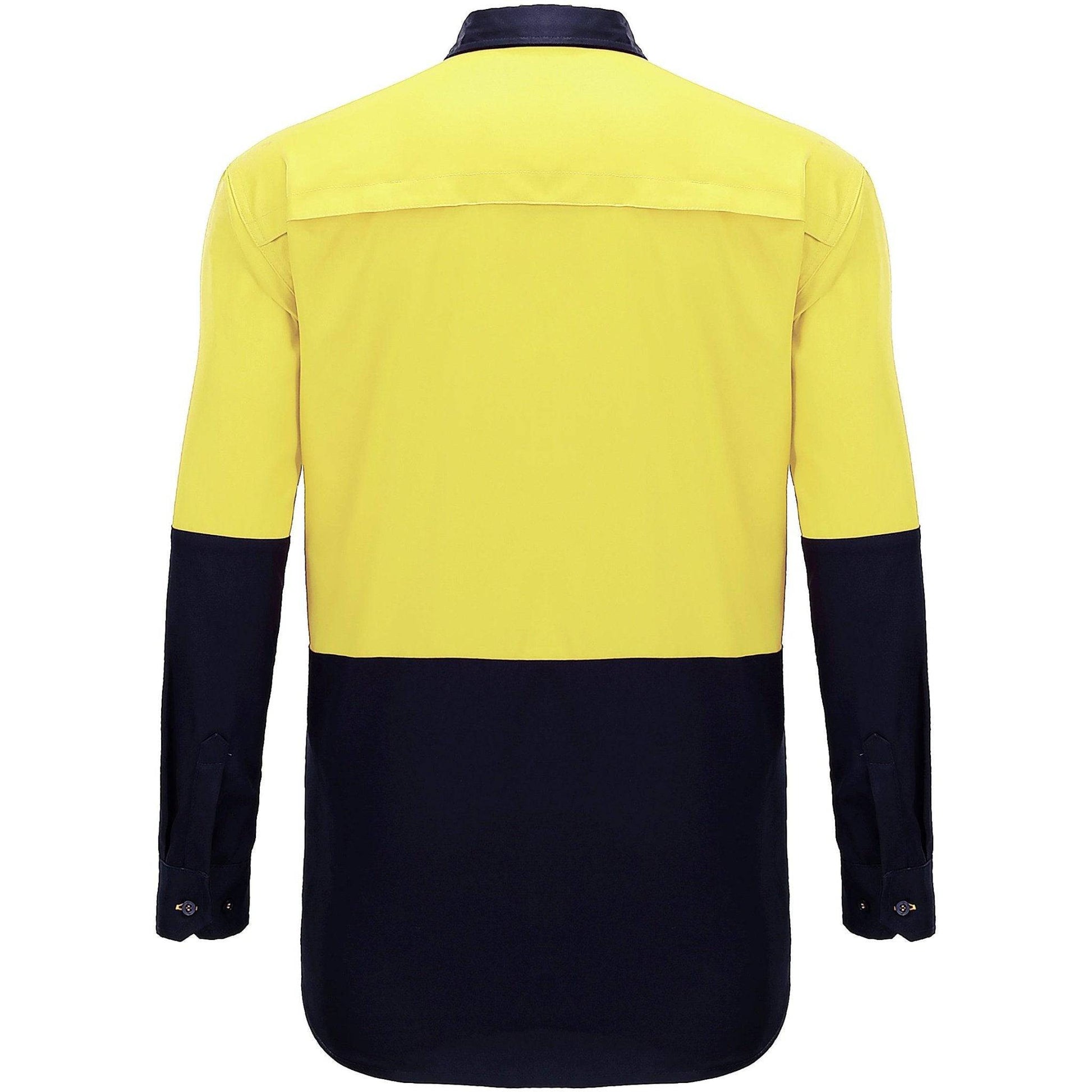 Big Bee Men's Hi Vis Shirts, Long Sleeve Safety Work Top - Big Bee