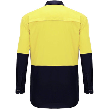 Big Bee Men's Hi Vis Shirts, Long Sleeve Safety Work Top - Big Bee