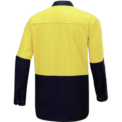 Big Bee Men's Hi Vis Shirts, Long Sleeve Safety Work Top - Big Bee